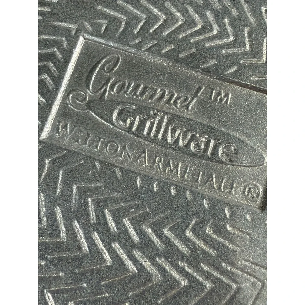 Wilton Armetale Gourmet Grillware Sizzler Server Plate Rope Twist Handle Pewter